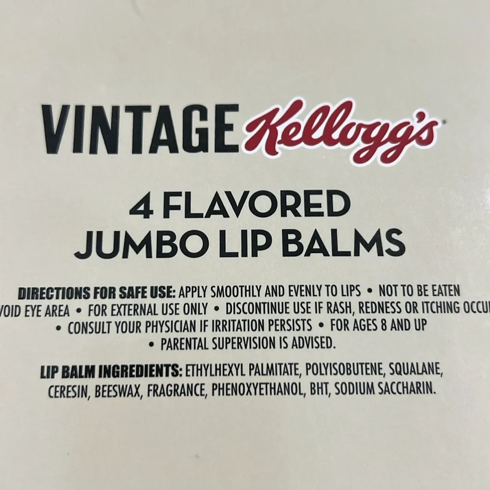 Kellogg’s Vintage4 Flavored Jumbo Lip Balms
